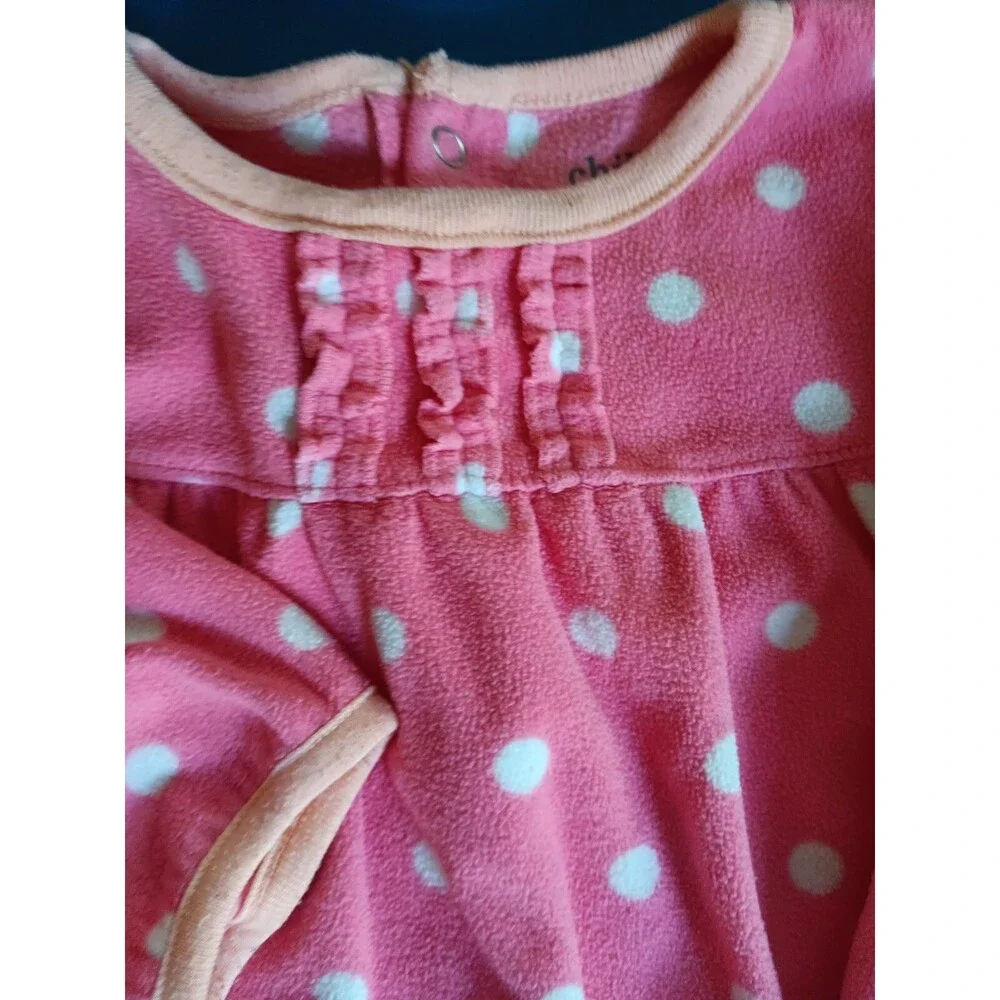 jumper 18 month Carters girl Pink Polka Dot With Bear one piece outfit baby
